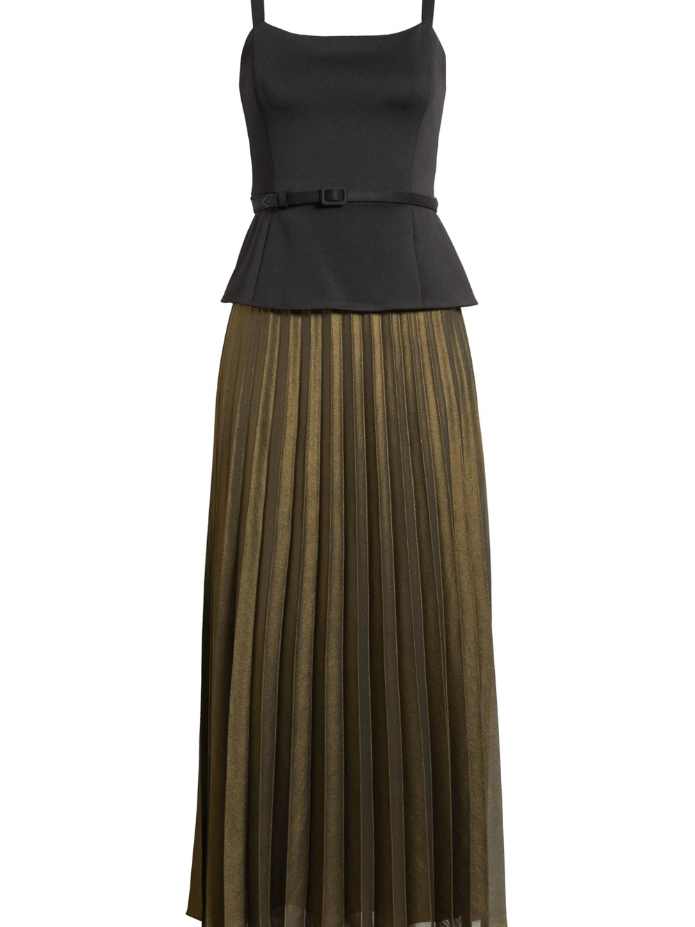 43. Julia Jordan โข NWT 170 US Peplum Top W Olive Pleated Maxi dress PTP 20-23โ